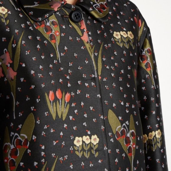 RED VALENTINO Blooming Garden Jacquard Coat - Picture 5 of 11